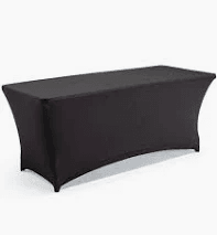 Housse table rectangulaire noire