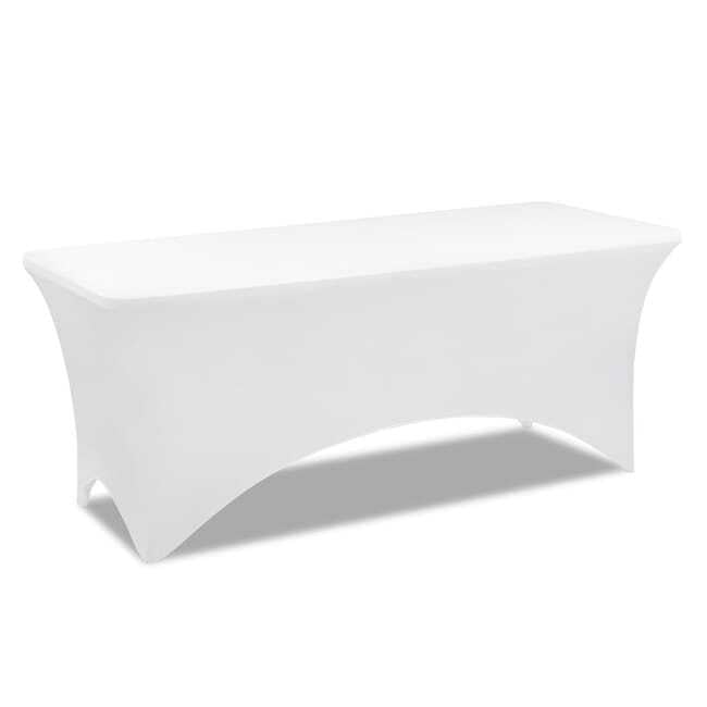 Housse table rectangulaire blanche