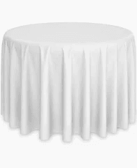 Nappe ronde blanche